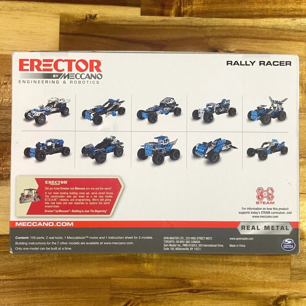 Erector by Meccano Rally Racer 10 in 1 Motorized Building Set Kids STEM Toy
